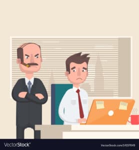 Angry boss