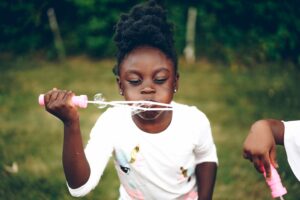 Girl with bubbles